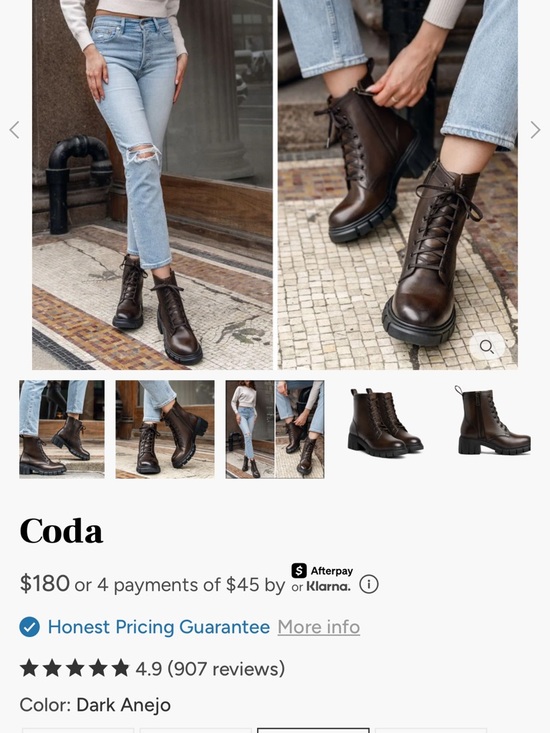 Thursday Boot Company Shoes - Thursday Boot Company Coda Lace-Up Combat Boots in Dark Anejo Brown -